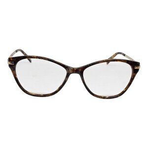 Laura Ashley Women's Tortoise Shell Eyeglasses Frames 54-16-140 Bwn Gold Cat Eye